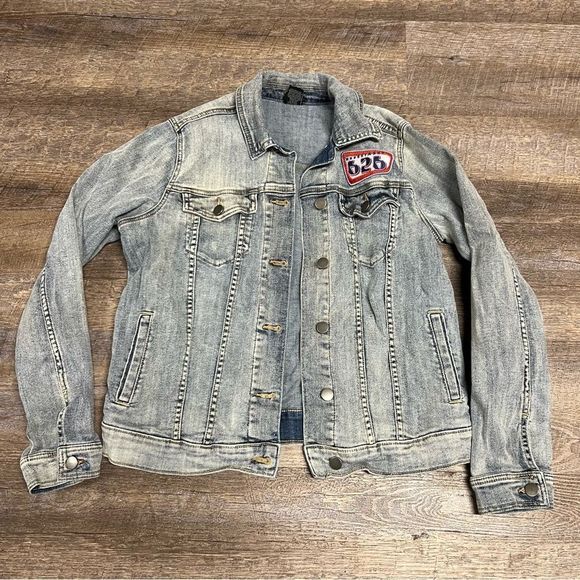 Disney Jackets & Blazers - Lilo & Stitch Jean jacket Womens Medium Aloha Denim Ohana Patches Disney